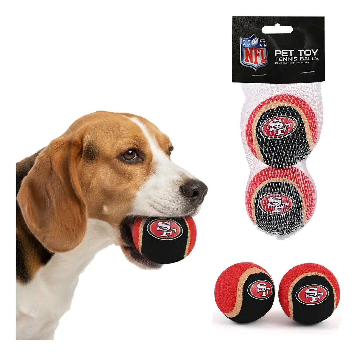 Juguete Mascota NFL 26 Set Pelota Tenis San Francisco 49ers