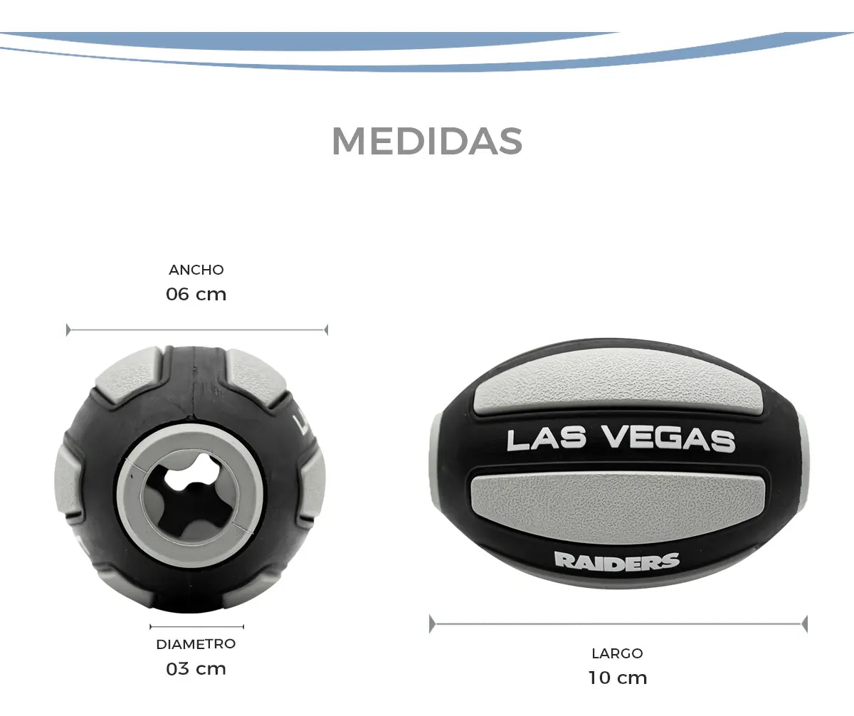 Juguete Mascota NFL 26 Pelota Dispensadora Rugby Las Vegas Raiders