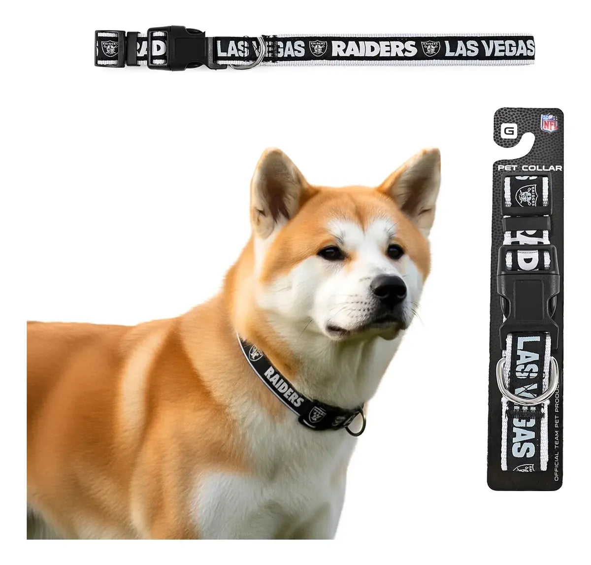 Collar Para Mascota NFL 26 Las Vegas Raiders