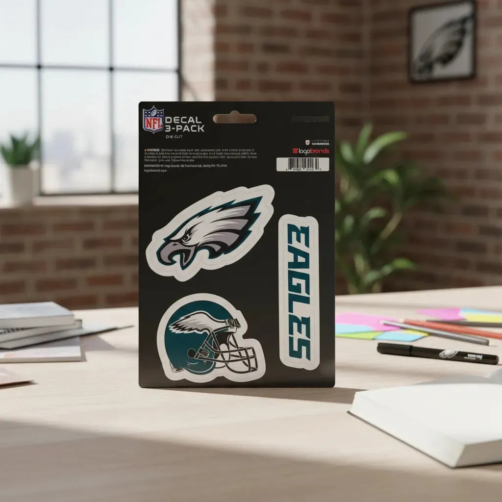 Calcomanía Logo Pack 3 NFL Philadelphia Eagles