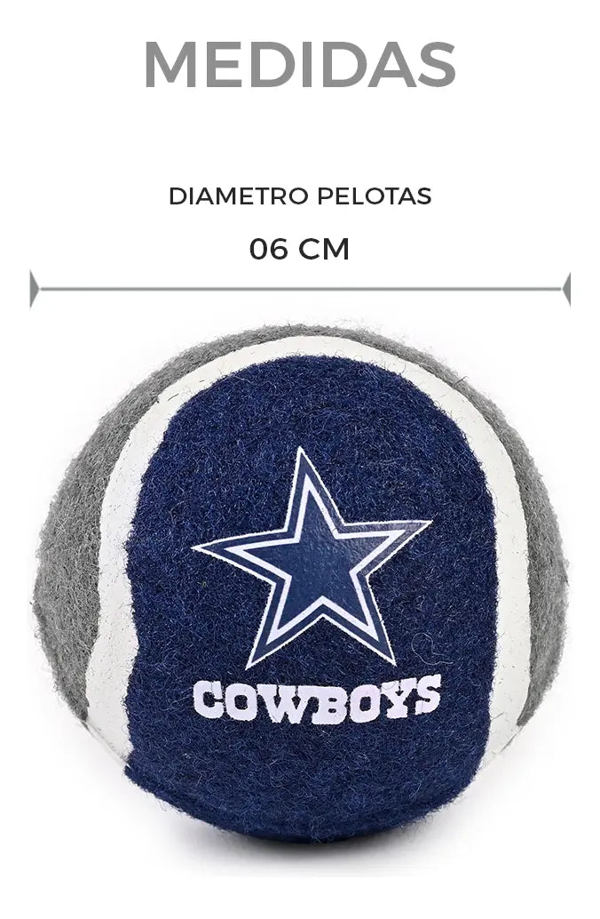 Juguete Mascota NFL 26 Set Pelota Tenis Dallas Cowboys