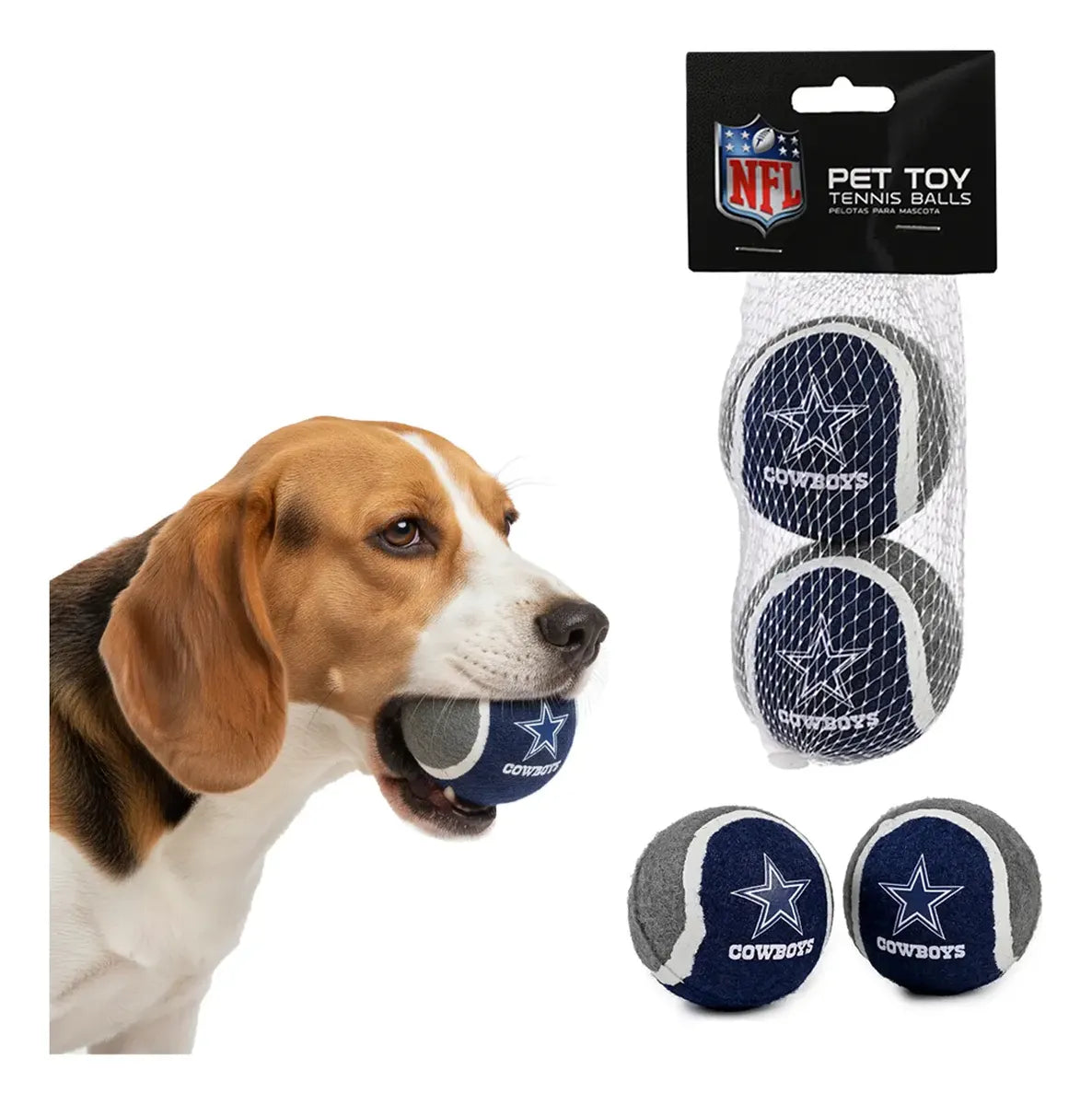 Juguete Mascota NFL 26 Set Pelota Tenis Dallas Cowboys