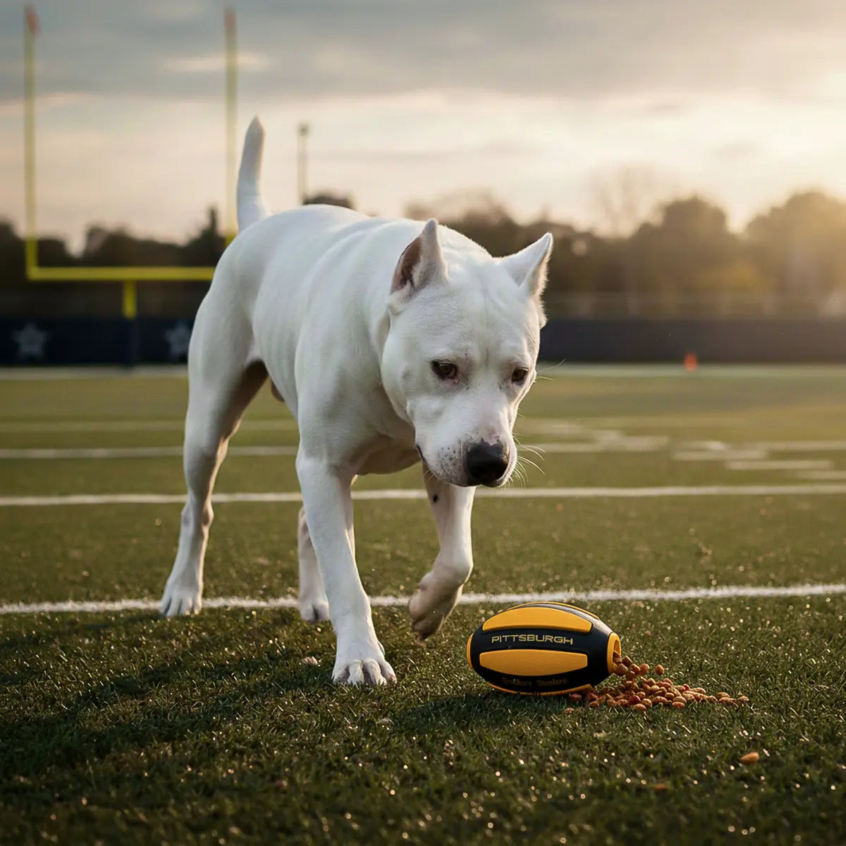 Juguete Mascota NFL 26 Pelota Dispensadora Rugby Pittsburgh Steelers