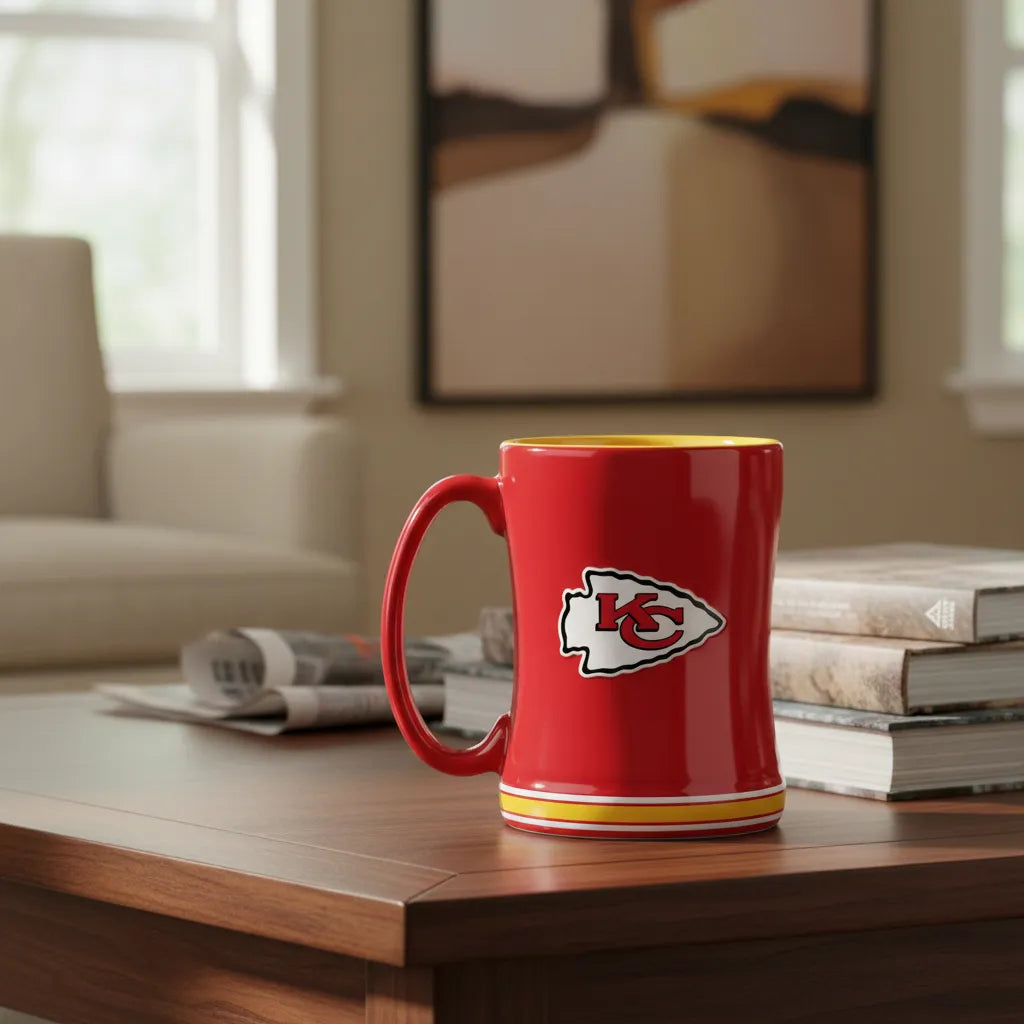 Taza De Cerámica Relief 14oz Kansas City Chiefs