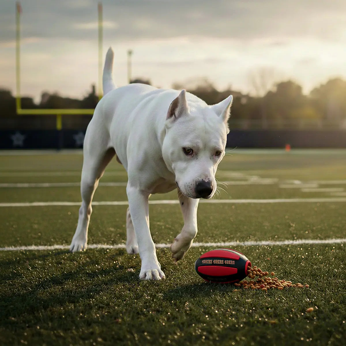 Juguete Mascota NFL 26 Pelota Dispensadora Rugby San Francisco 49ers
