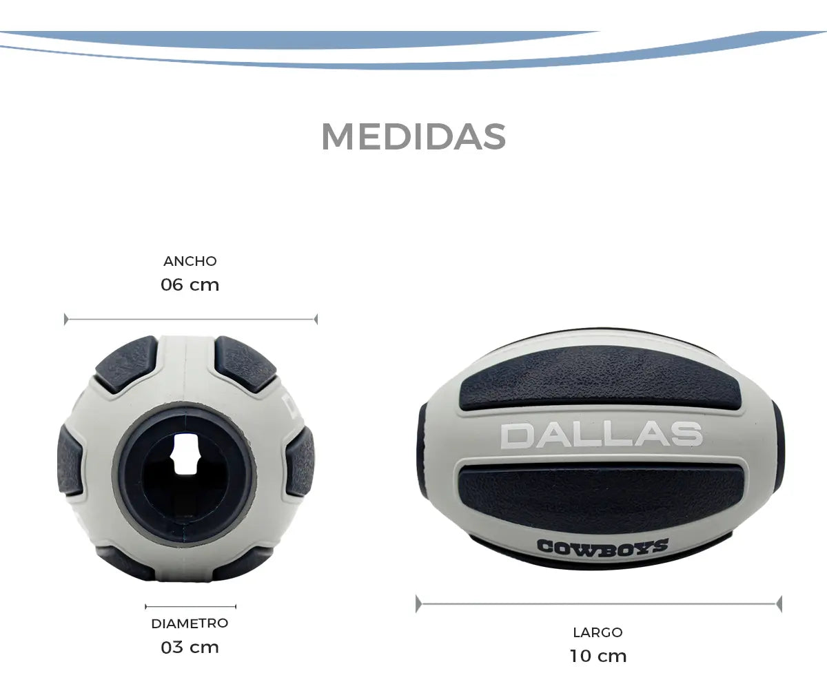 Juguete Mascota NFL 26 Pelota Dispensadora Rugby Dallas Cowboys