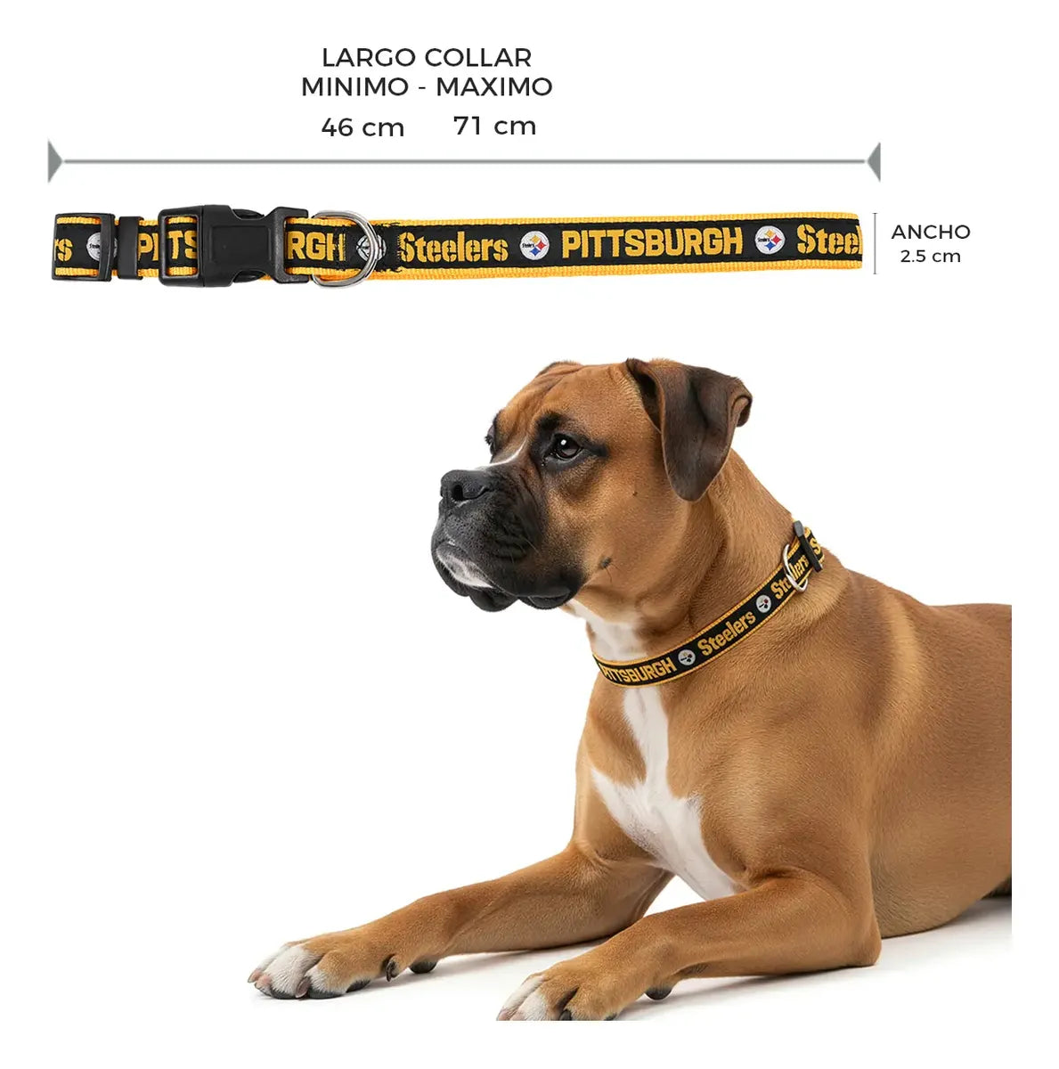 Collar Para Mascota NFL 26 Pittsburgh Steelers
