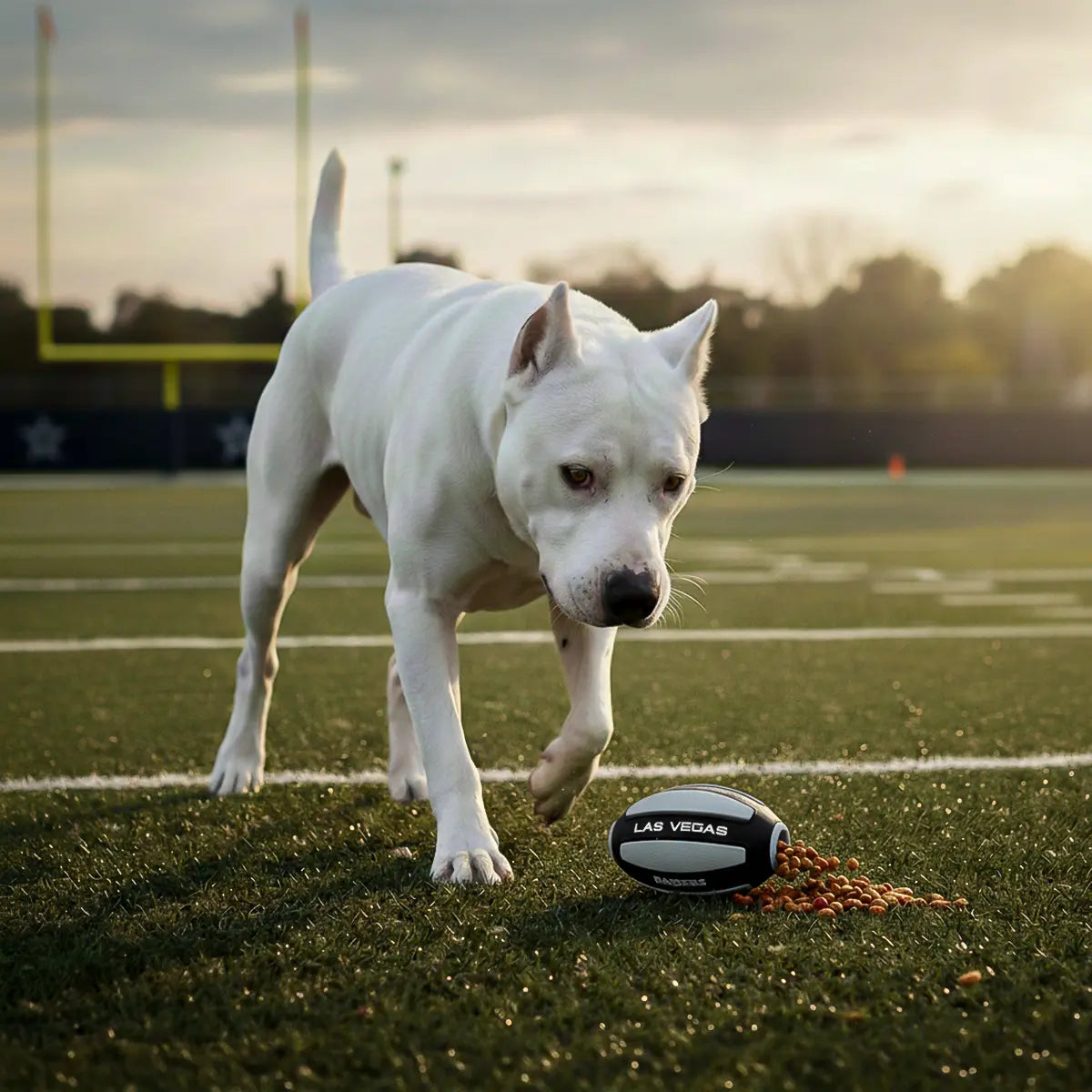 Juguete Mascota NFL 26 Pelota Dispensadora Rugby Las Vegas Raiders