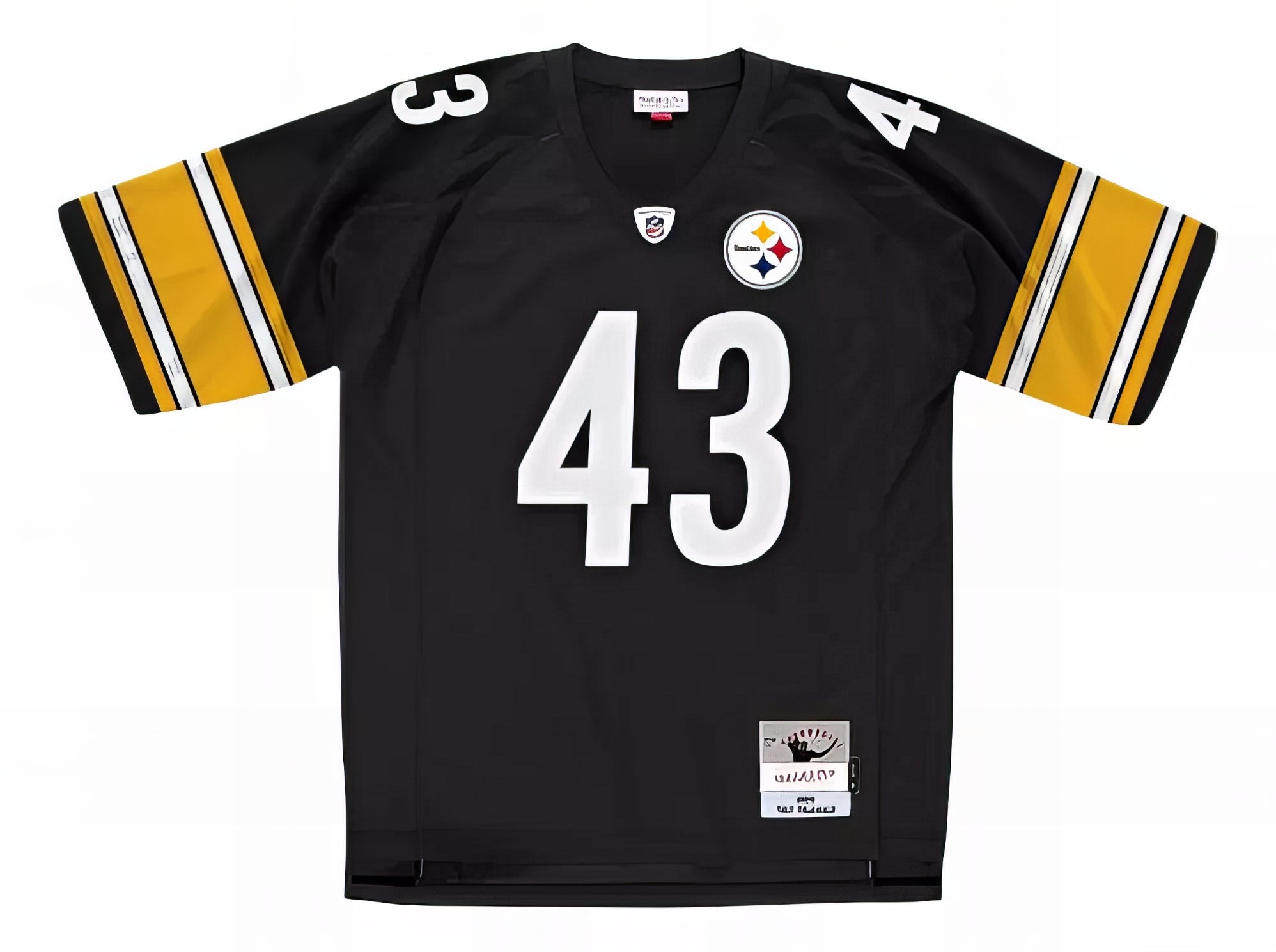 Jersey Mitchell & Ness Troy Polamalu Negro Steelers