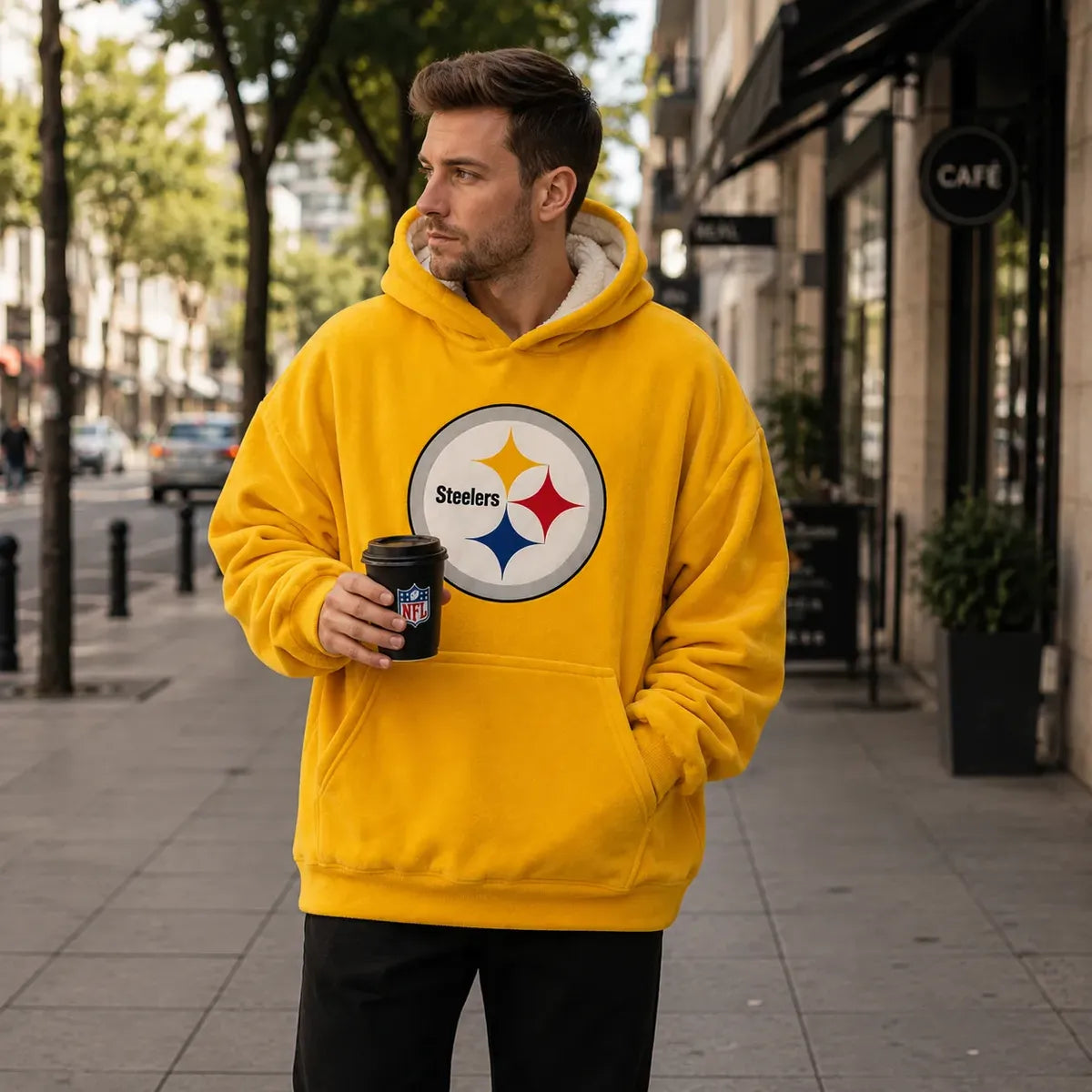 Sudadera Cobija Doble Vista NFL 26 Pittsburgh Steelers