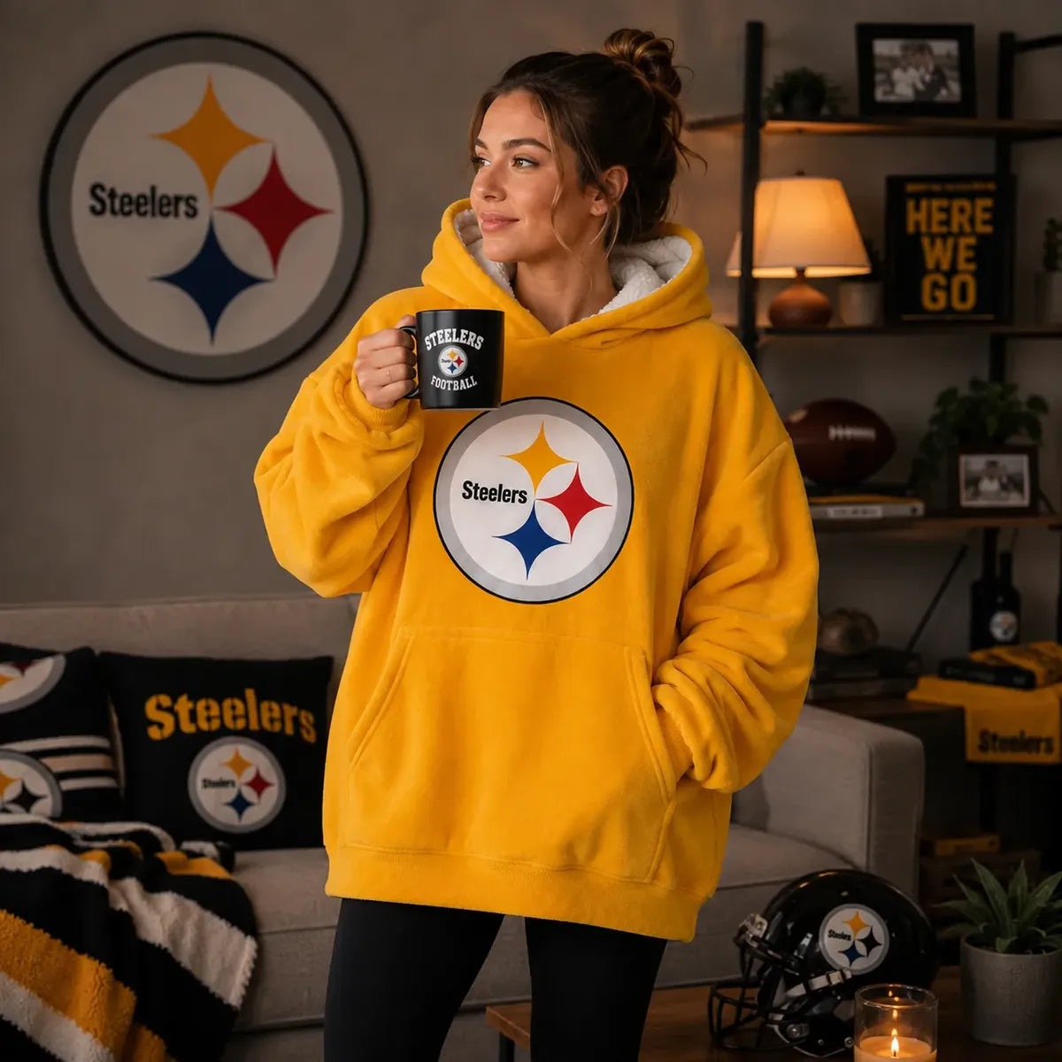 Sudadera Cobija Doble Vista NFL 26 Pittsburgh Steelers