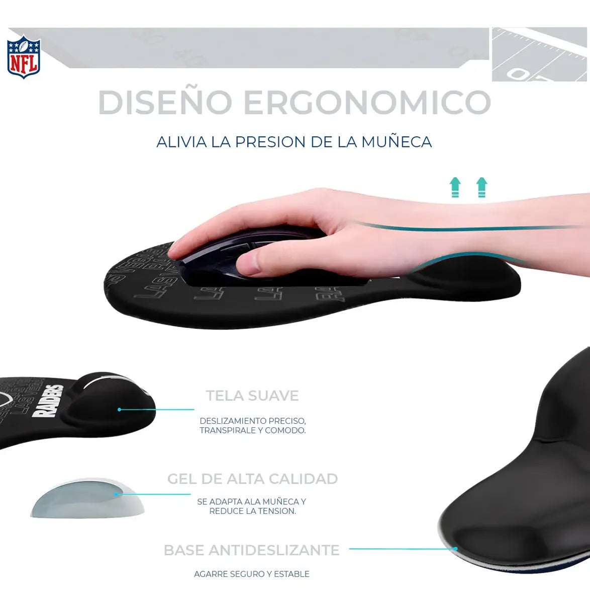 Mouse Pad Set NFL 26 Las Vegas Raiders