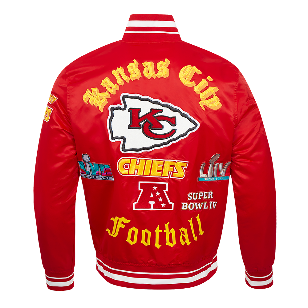 Chamarra Pro Standard Satín Old English Kansas City Chiefs