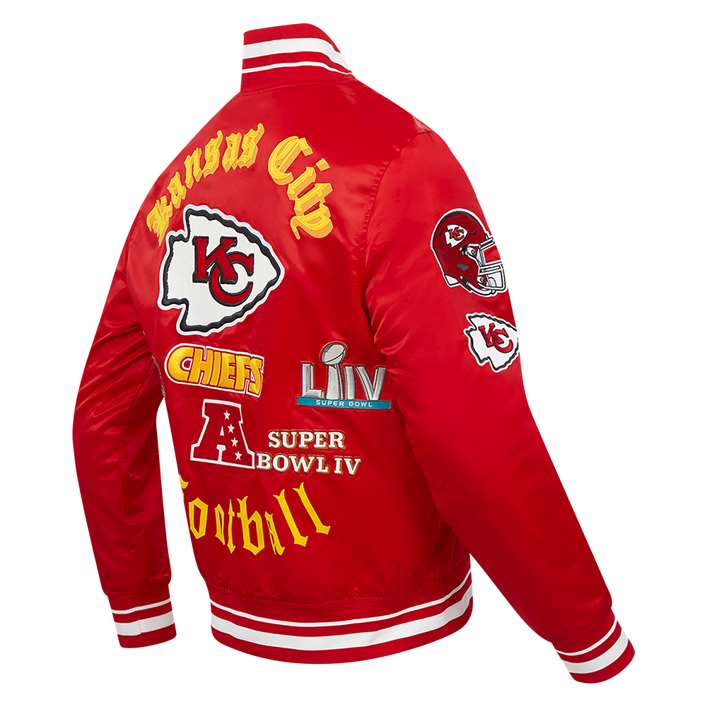 Chamarra Pro Standard Satín Old English Kansas City Chiefs