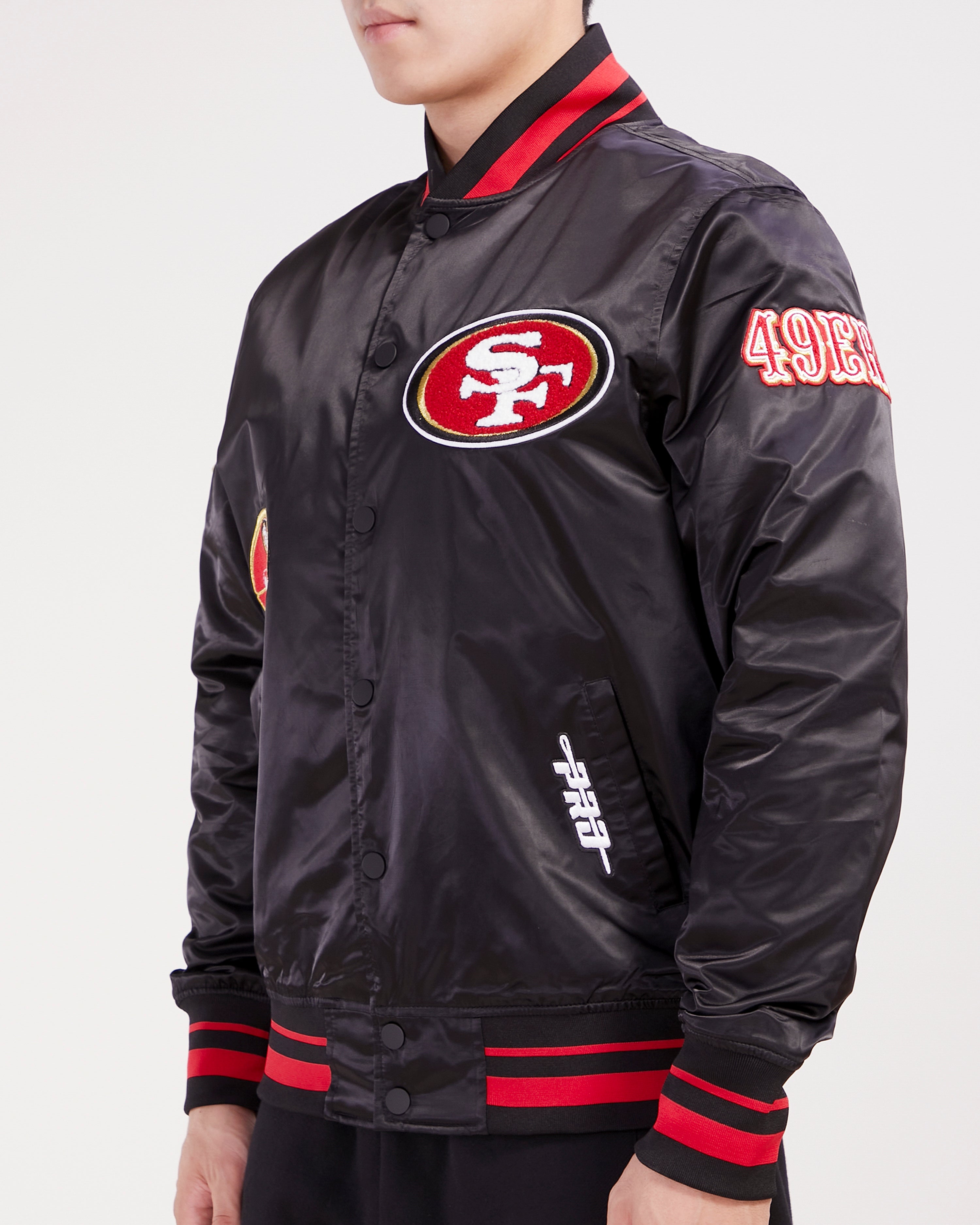 Chamarra Pro Standard Satin Old English San Francisco 49ers en Negro
