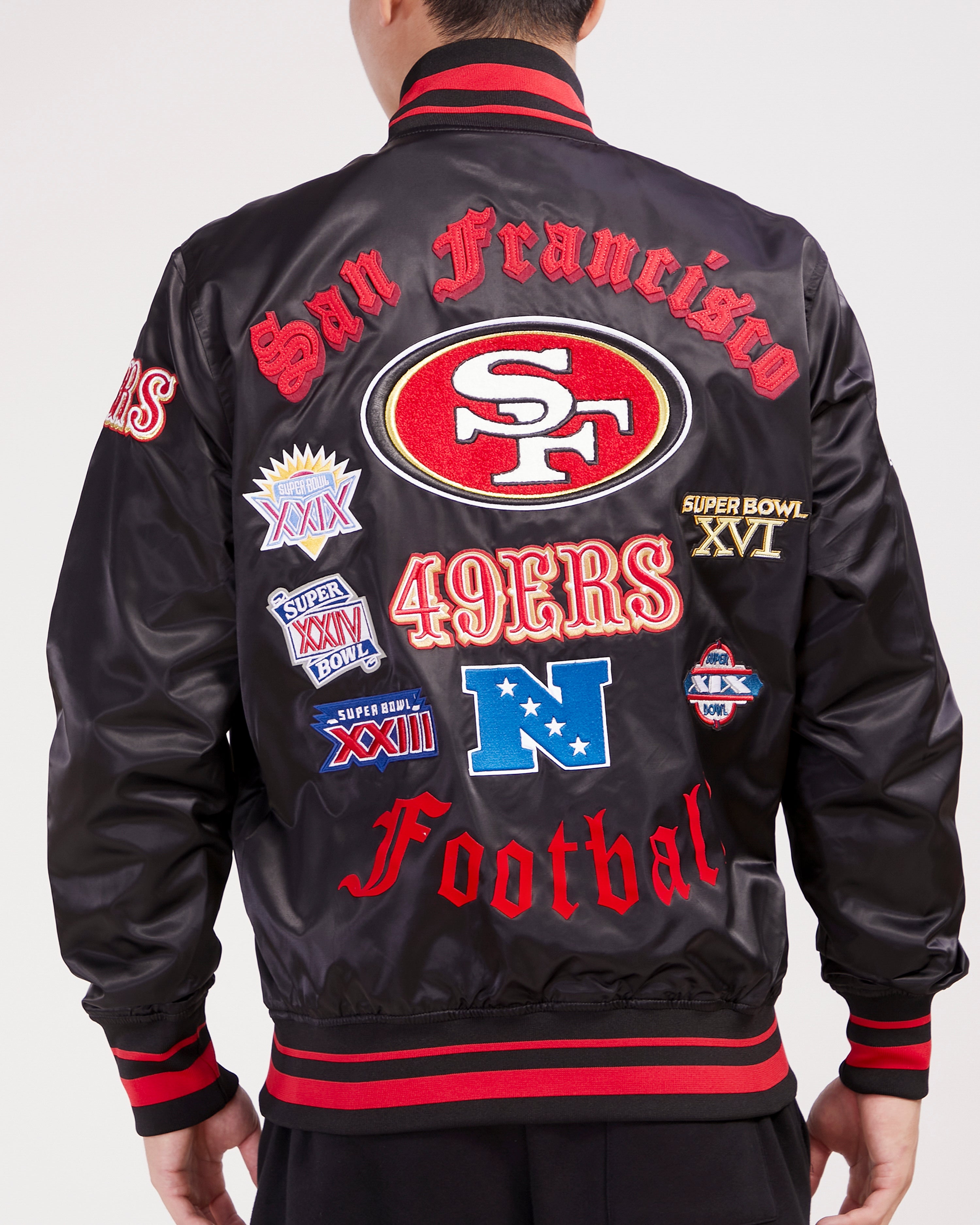 Chamarra Pro Standard Satin Old English San Francisco 49ers en