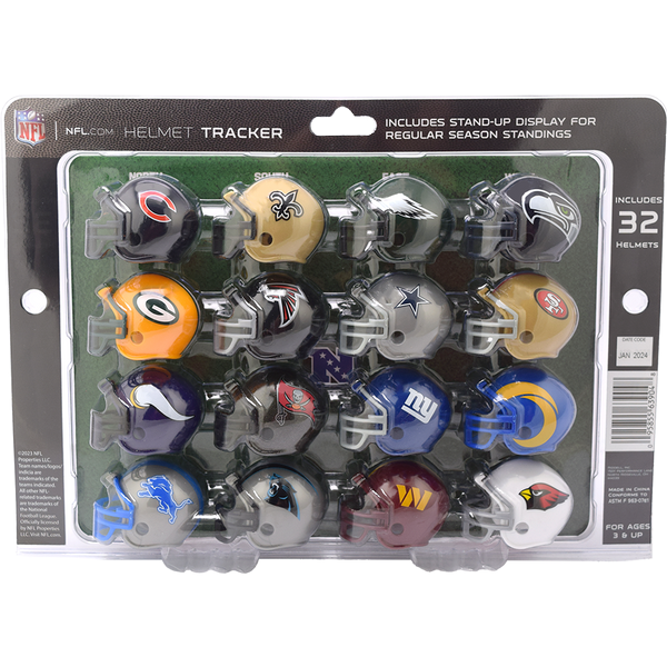 Set De Mini Cascos Riddell Tracker 2025 NFL 32 Equipos
