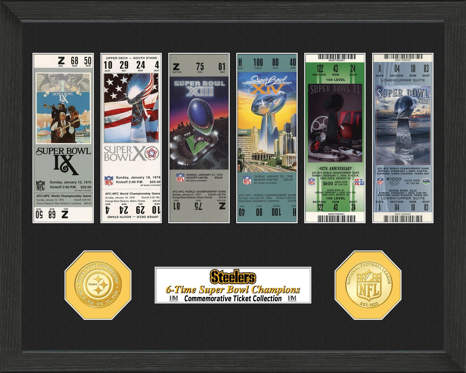 Cuadro Super Bowl Ticket Steelers