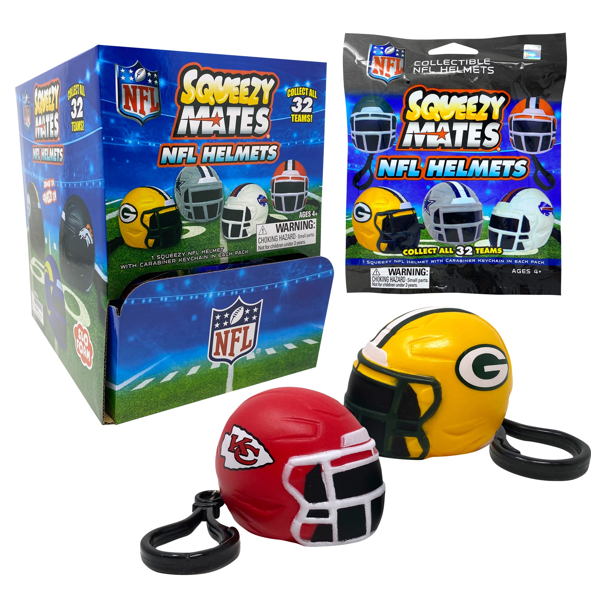 Sobre Squeezy Mates Figura Casco Sorpresa NFL 2026 Series 1