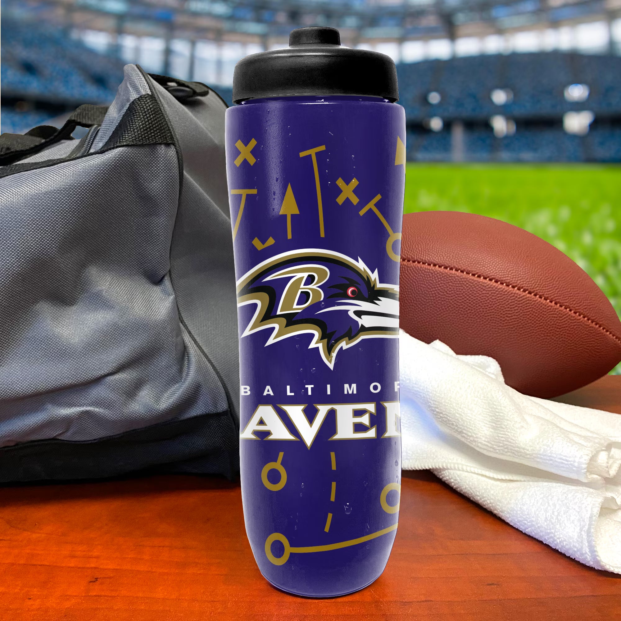 Botella Squeezy Water Bottle Ravens
