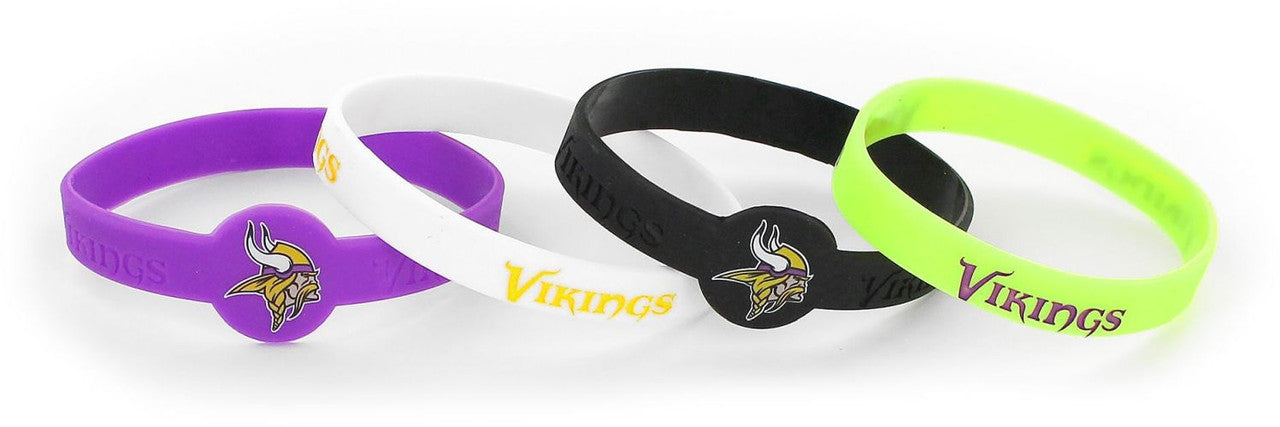 Brazalete Silicón Aminco 4pack NFL Minnesota Vikings