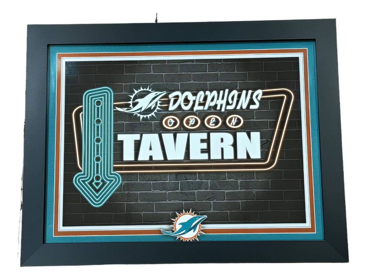 Letrero Neon Tavern Fan Creations Miami Dolphins