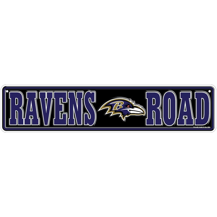 Letrero Metálico NFL Team Boulevard Ravens
