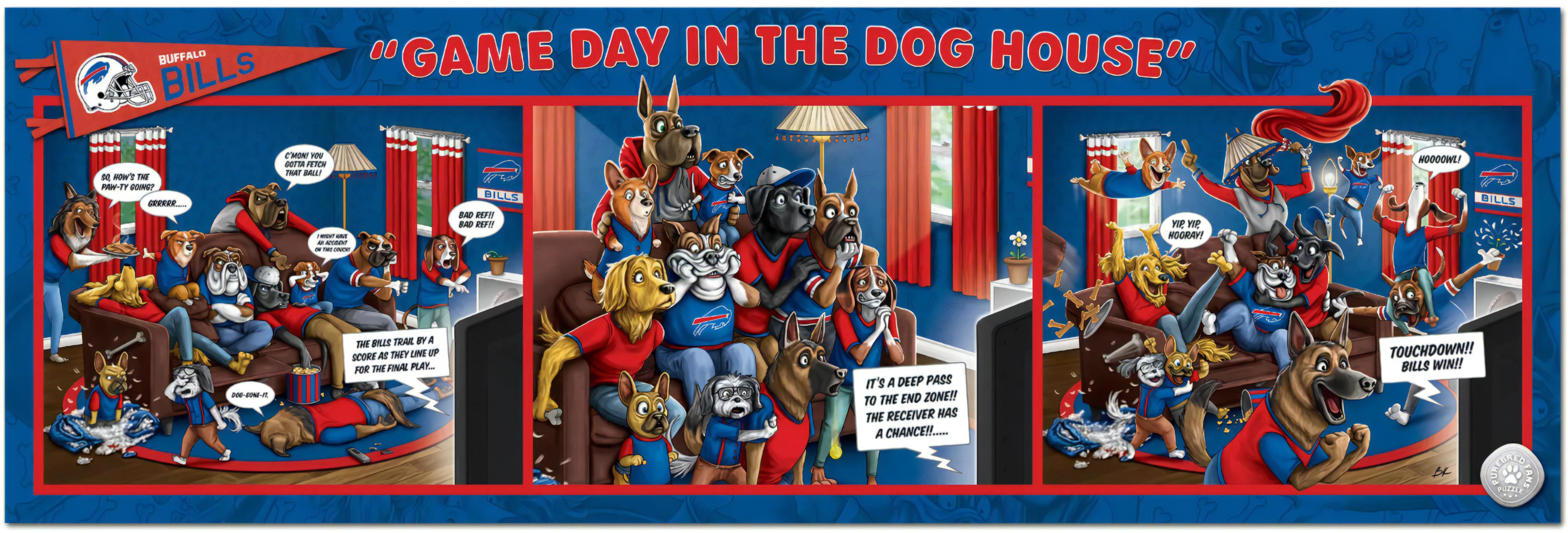 ROMPECABEZAS ″GAME DAY AT THE DOGS HOUSE″ 1000Pzas Bills