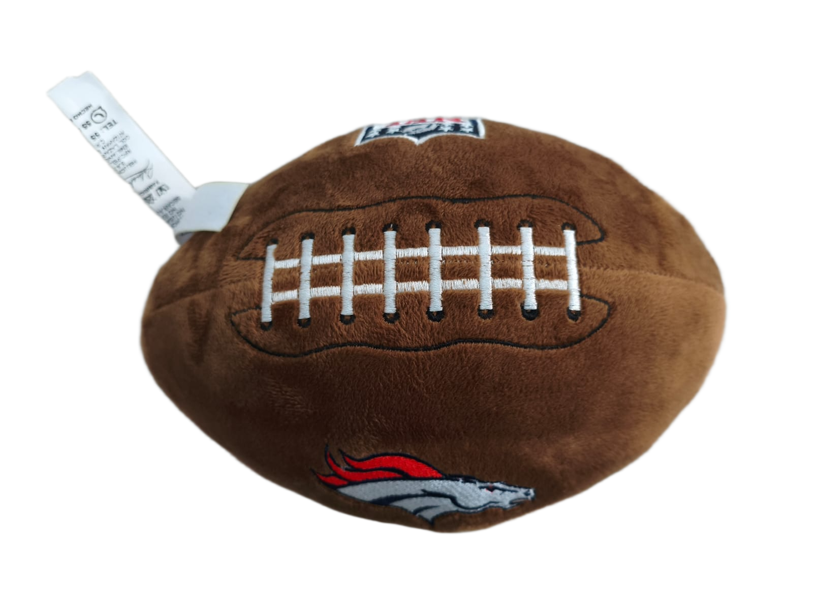 Peluche Balón Felpa Suave 23cm Bordado NFL Broncos - NERIAS DEPORTES