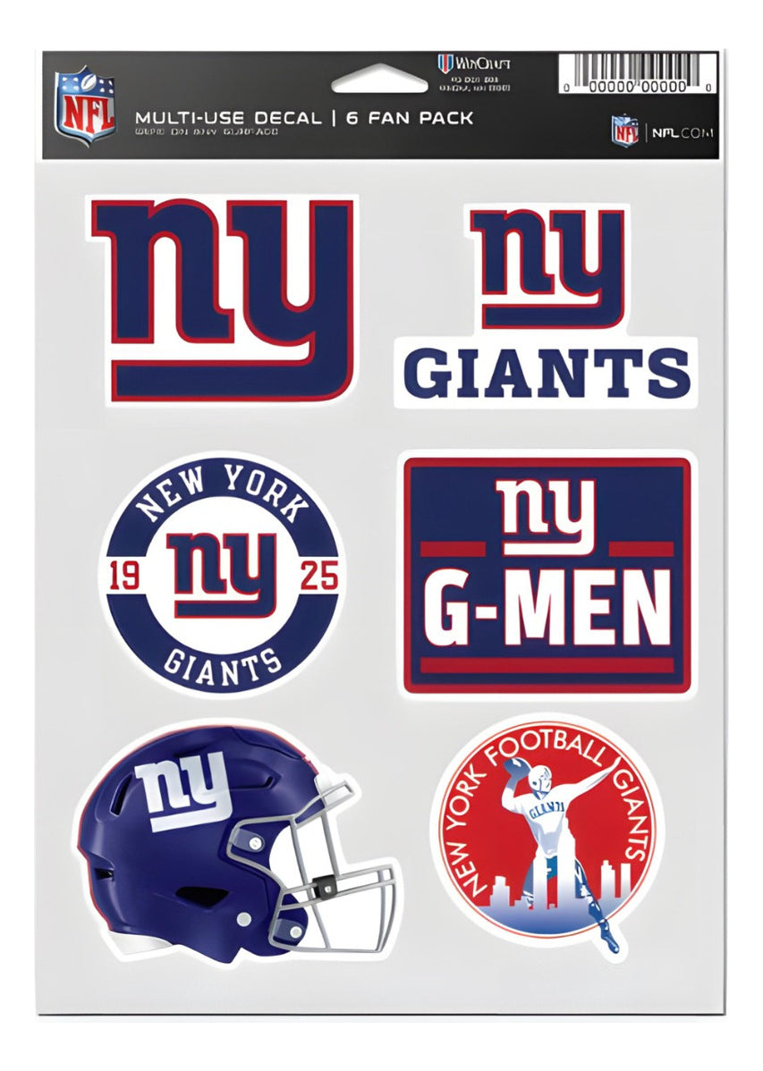 Calcomanía Set Multiuso 6pk Giants Wc