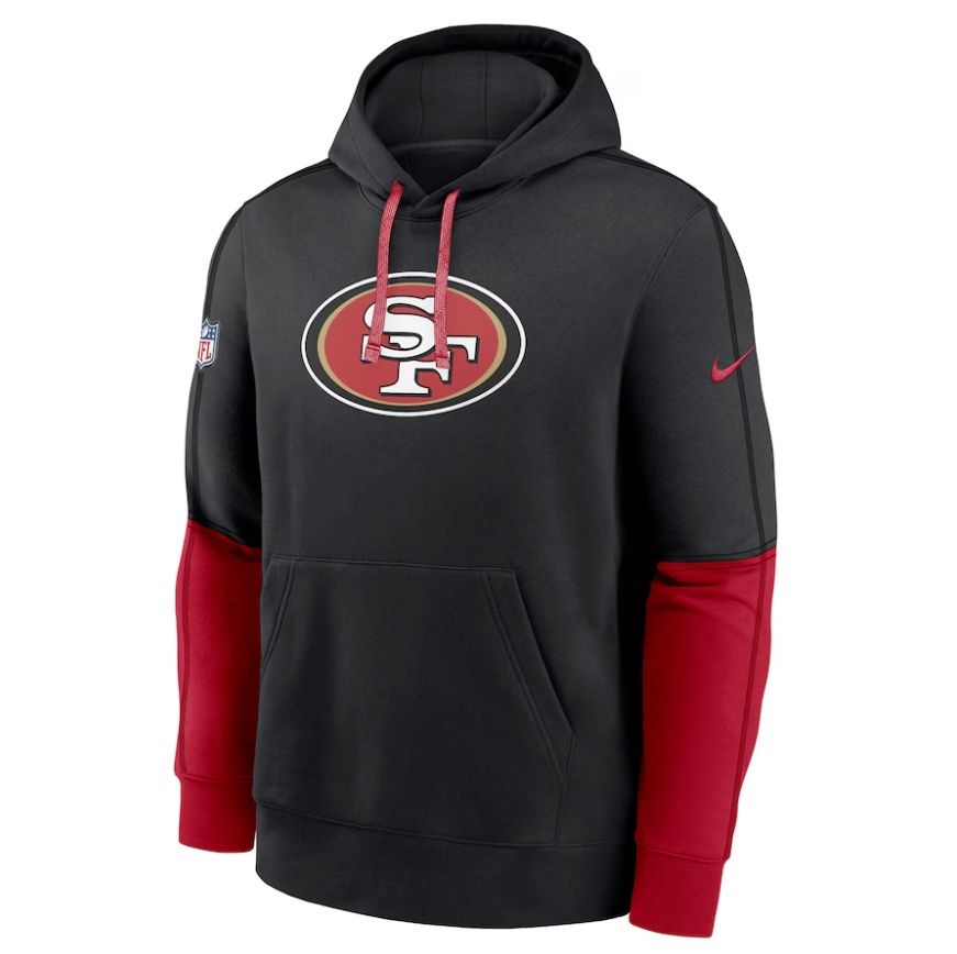 Sudadera Con Gorro Sideline Team Issue Club 24 NFL 49ers - NERIAS DEPORTES