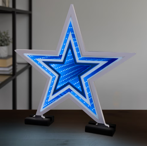 Letrero Luminoso Logo Led Infinity 22cm x 29cm Cowboys - NERIAS DEPORTES