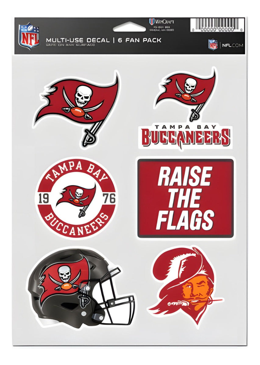 Calcomanía Set Multiuso 6pk Buccaneers Wc