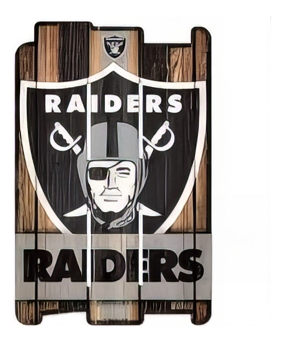 Letrero Plank WinCraft NFL Las Vegas Raiders