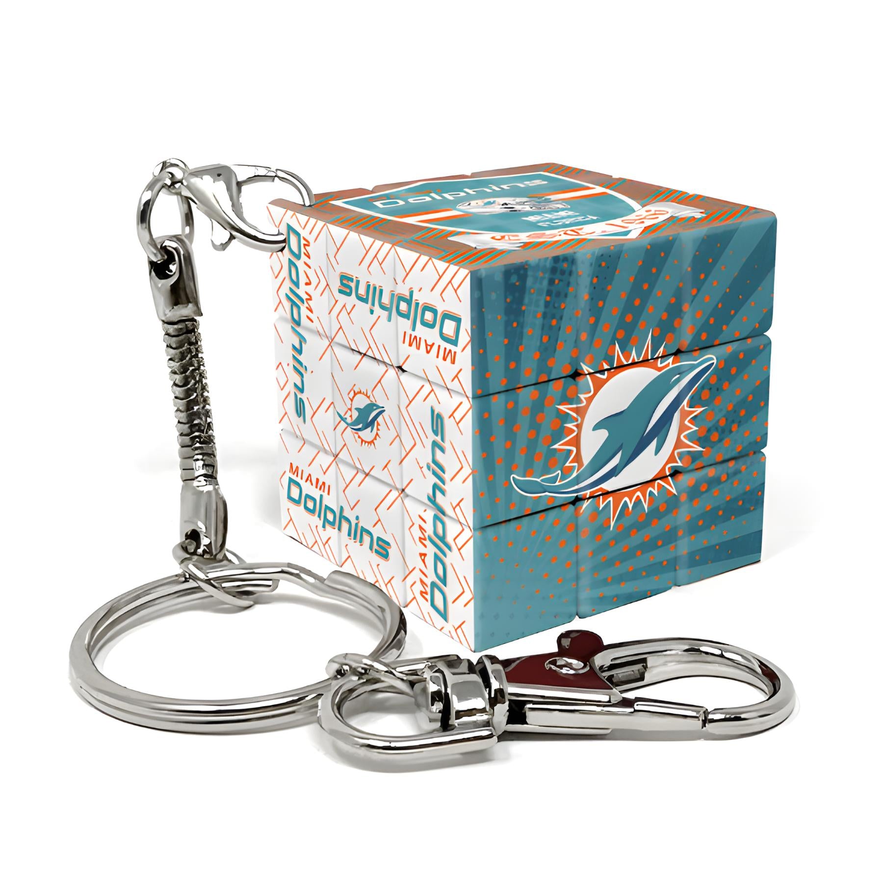 Llavero Mini Rubik NFL Dolphins