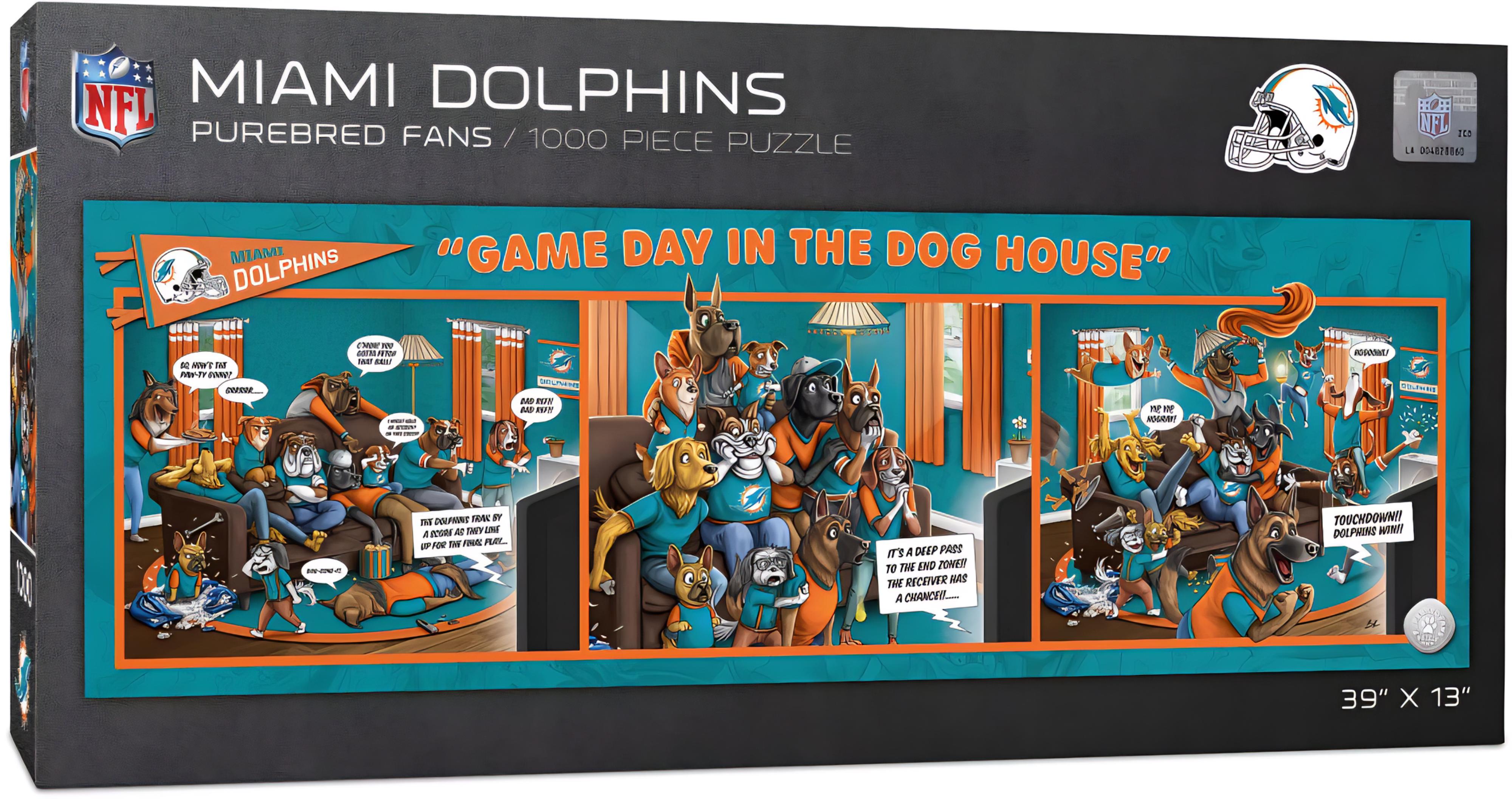 ROMPECABEZAS ″GAME DAY AT THE DOGS HOUSE″ 1000Pzas Dolphins