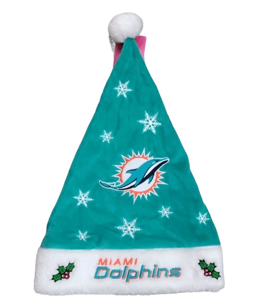 Gorro de Santa Navidad de Fútbol Americano NFL Dolphins