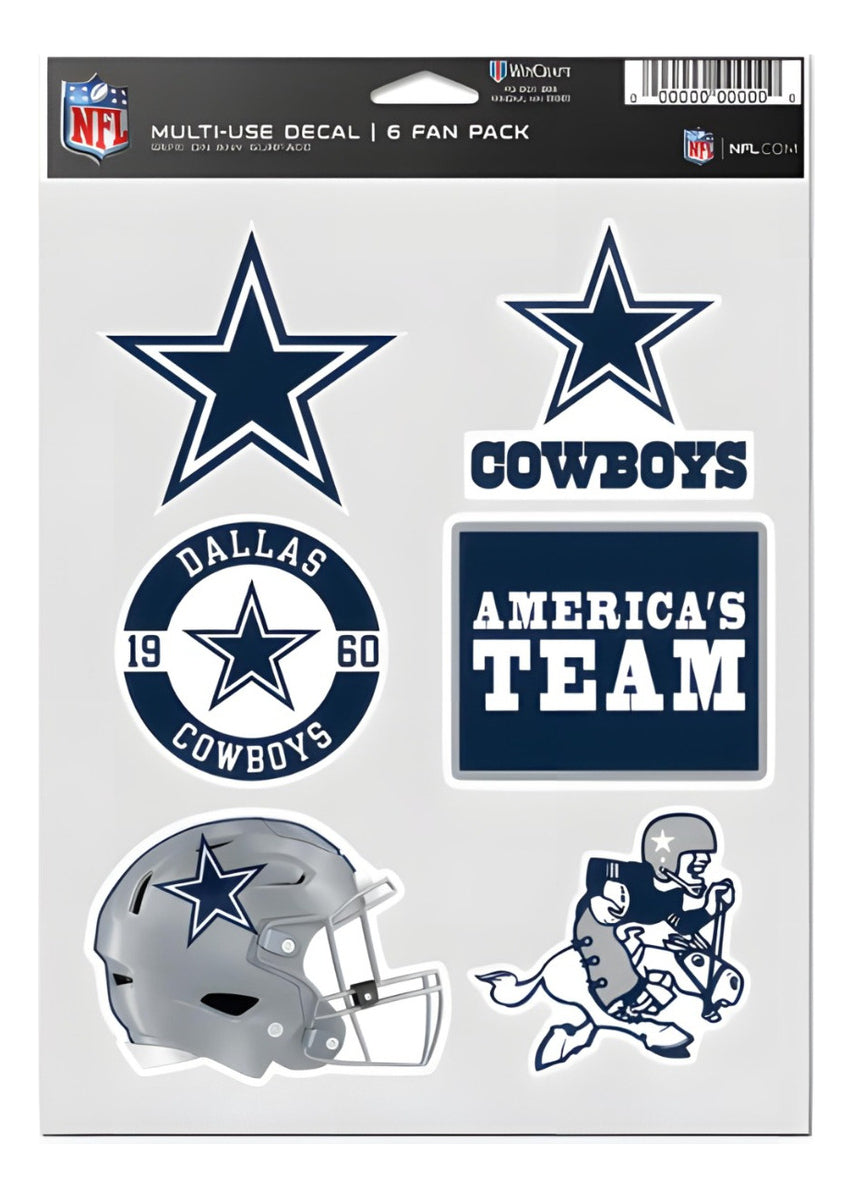 Calcomanía Set Multiuso 6pk Cowboys Wc - NERIAS DEPORTES