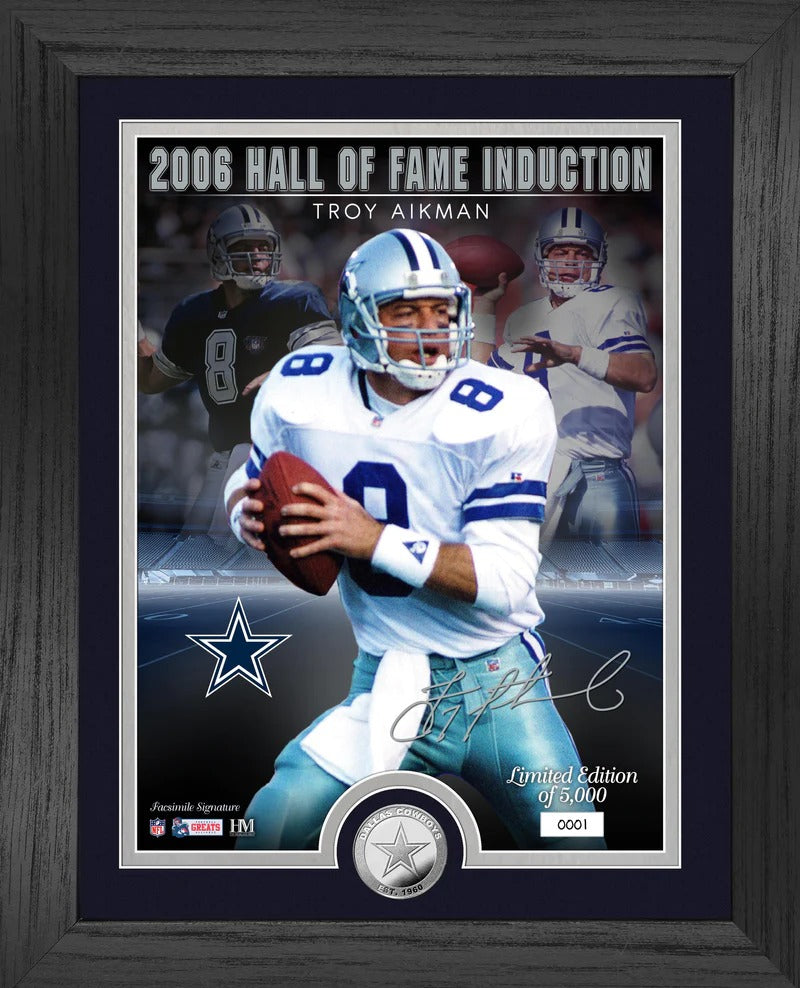Cuadro Hof Induction Cowboys Troy Aikman