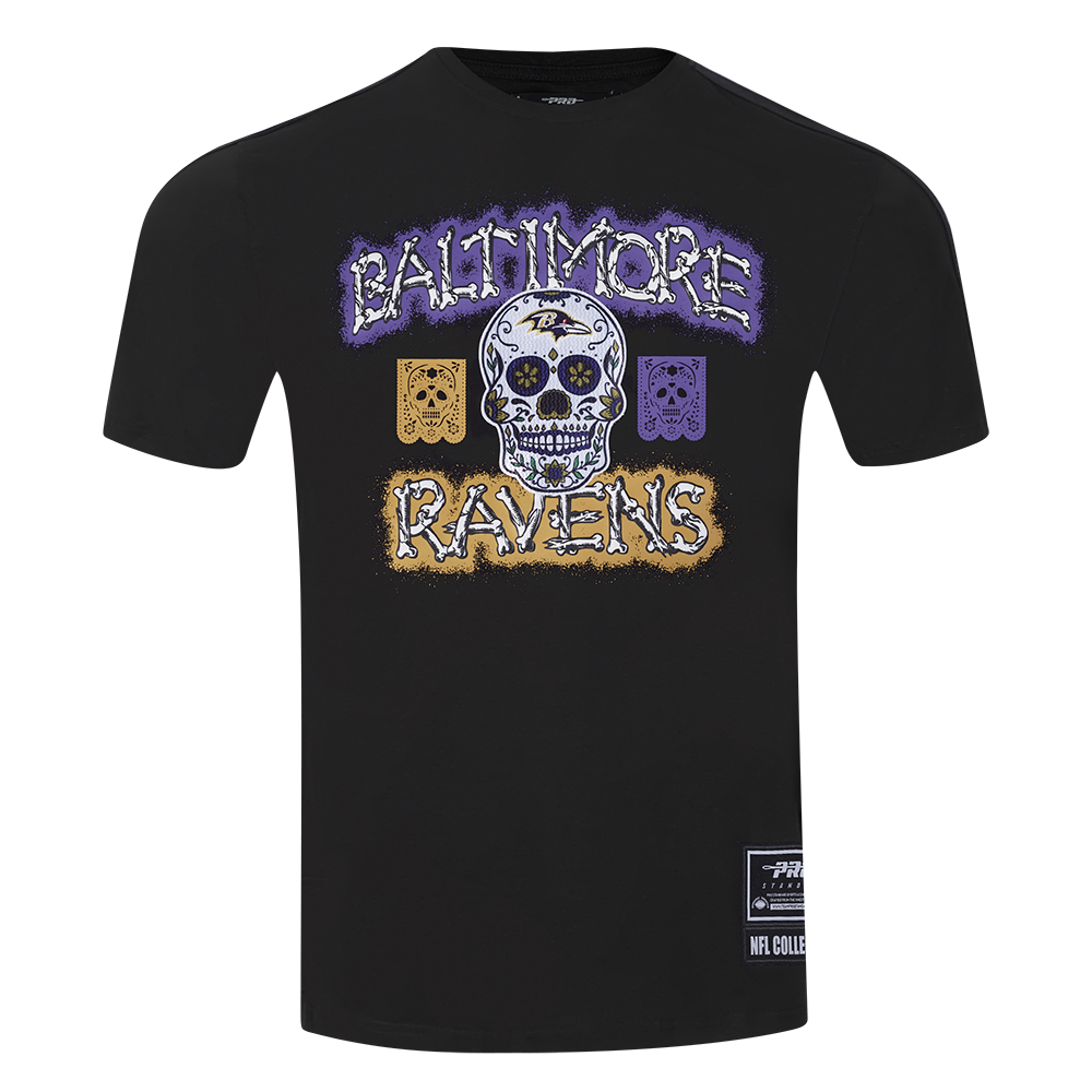Playera Día De Muertos Pro Standard Bones Baltimore Ravens