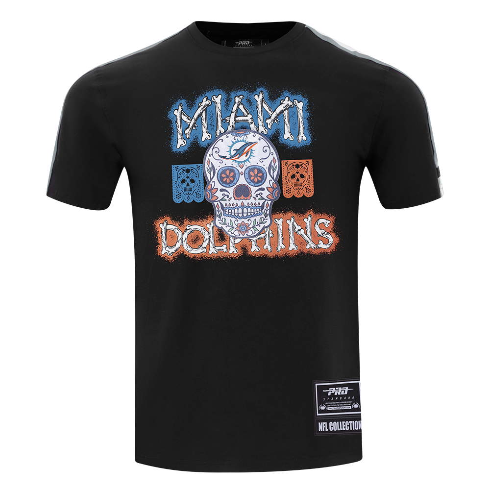 Playera Día De Muertos Pro Standard Bones Miami Dolphins