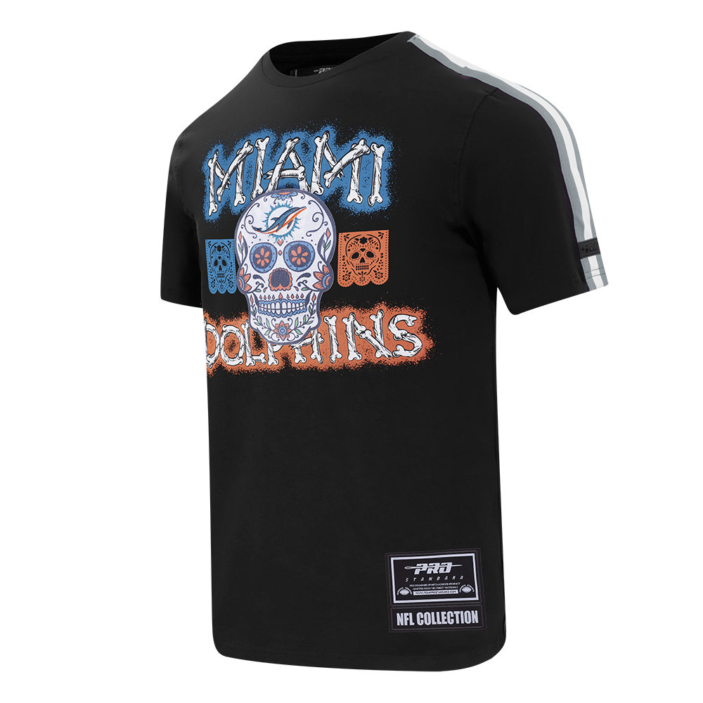 Playera Día De Muertos Pro Standard Bones Miami Dolphins