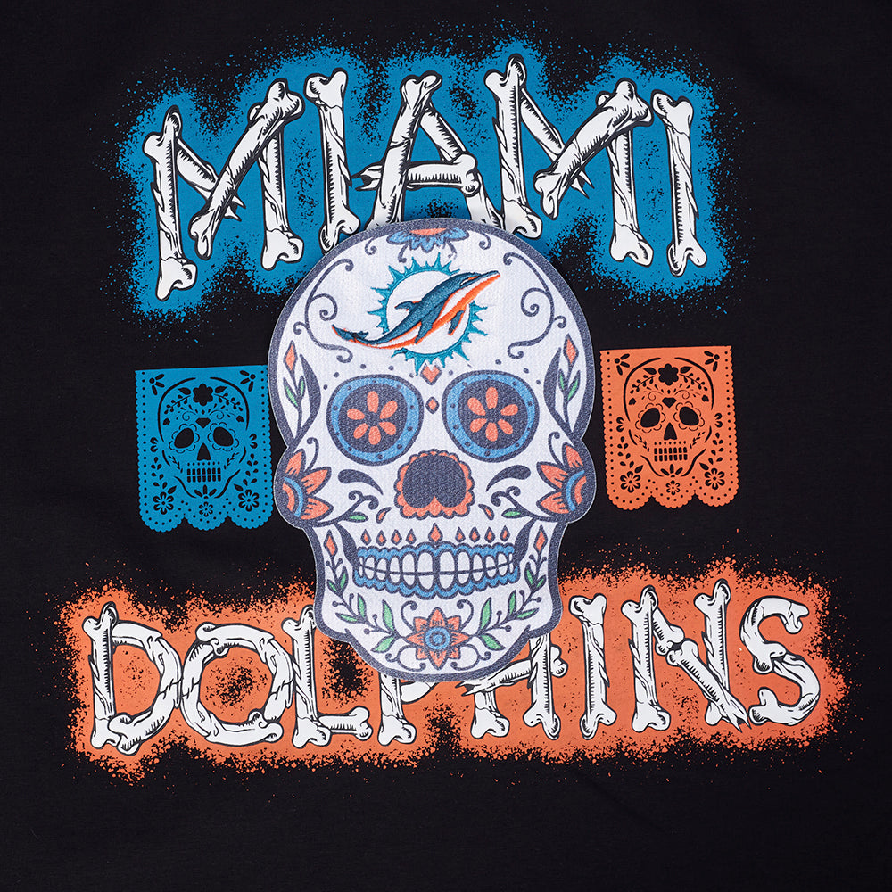 Playera Día De Muertos Pro Standard Bones Miami Dolphins