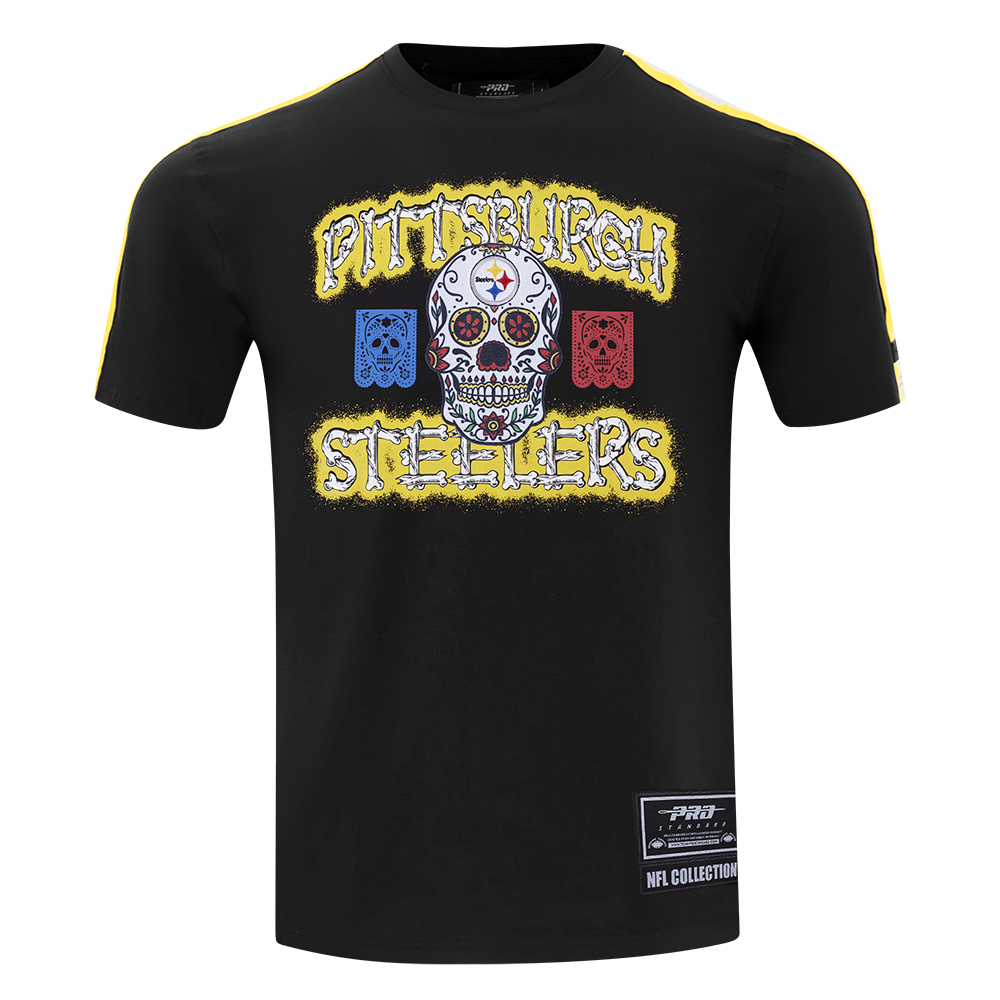 Playera Día De Muertos Pro Standard Bones Pittsburgh Steelers