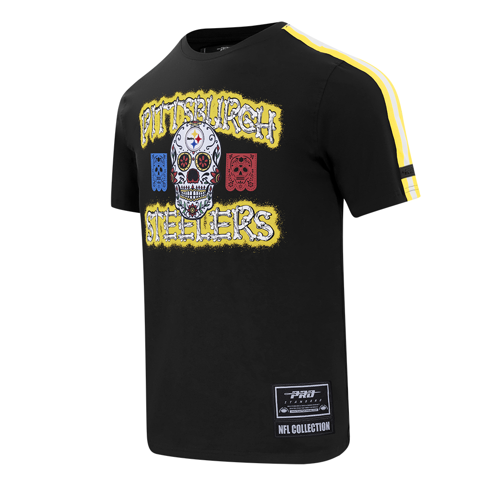 Playera Día De Muertos Pro Standard Bones Pittsburgh Steelers