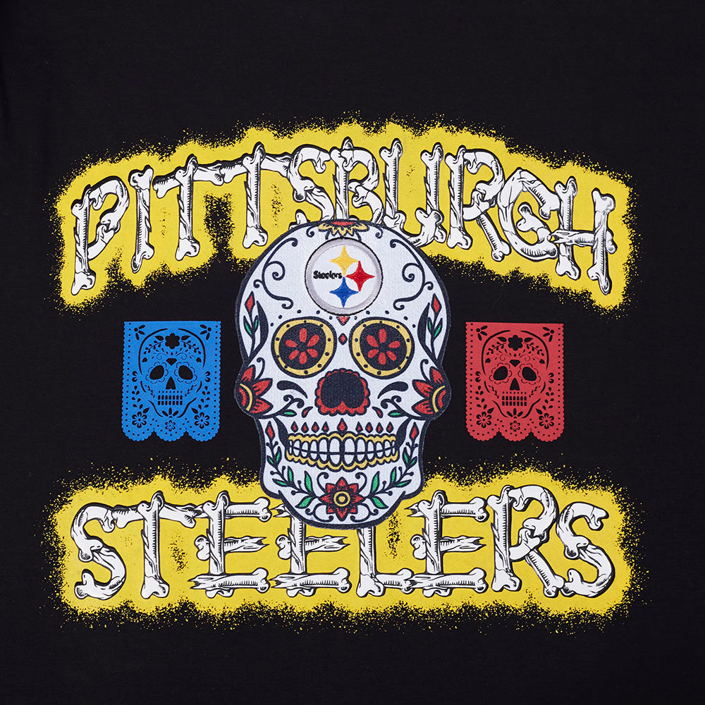 Playera Día De Muertos Pro Standard Bones Pittsburgh Steelers