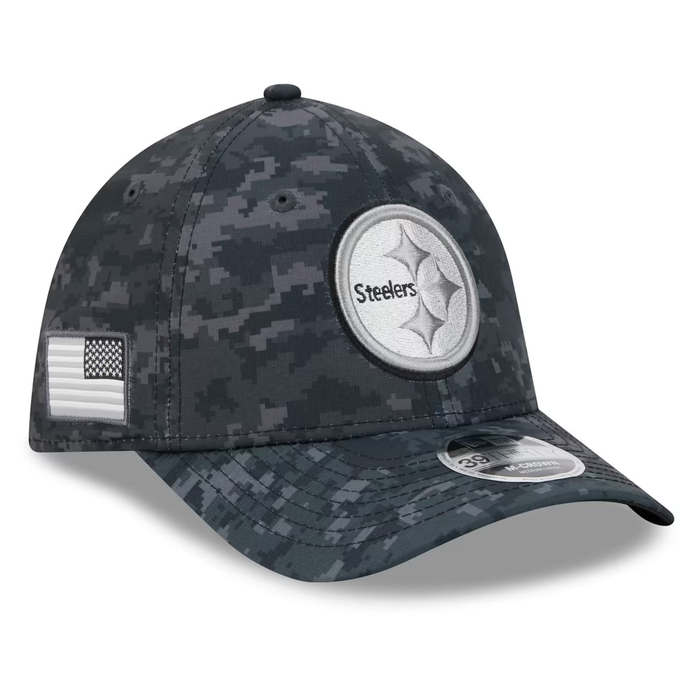 Gorra New Era 3930 Salute To Service 26 Steelers