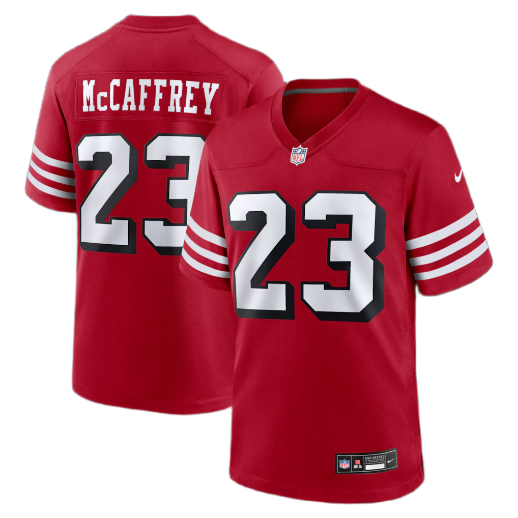 Jersey Game NFL 49ers Christian McCaffrey Alt Adulto