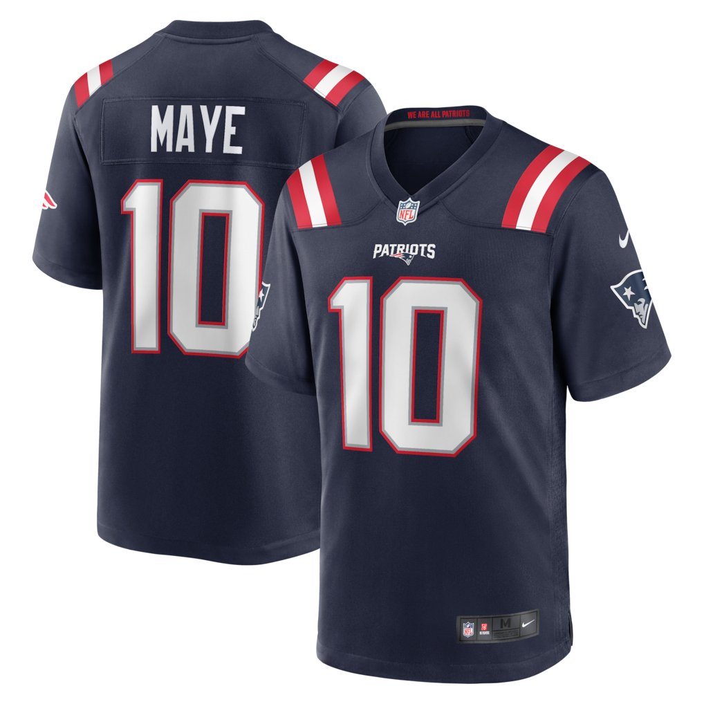 Jersey Game NFL Patriots Drake Maye Adulto