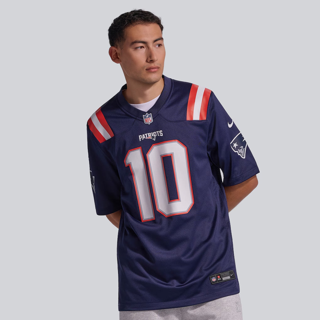 Jersey Game NFL Patriots Drake Maye Adulto